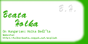 beata holka business card